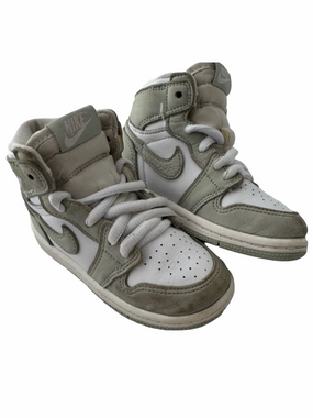 Nike Jordan 1 High Toddler 8C High-Top Sneakers Running Shoes White and Green